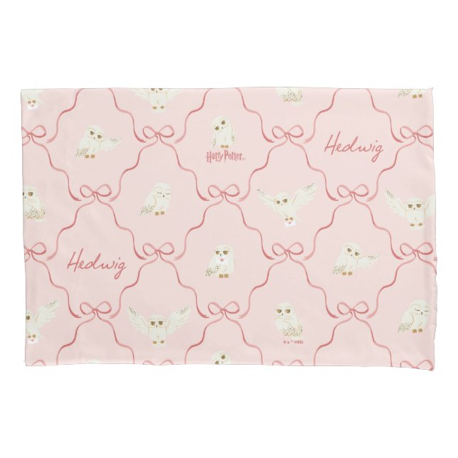 Funda De Cojín Patrón de cinta rosa Hedwig (Anverso)