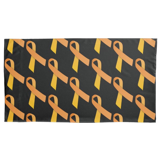 Funda De Cojín Patrón de cintas de naranja con mosaico (Anverso)