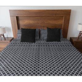 Funda De Cojín Patrón de círculo geométrico moderno en blanco y n