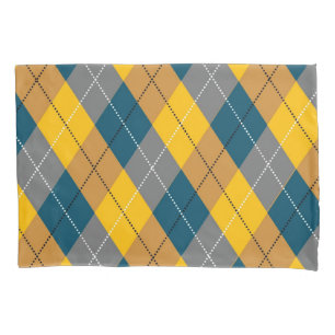 Funda De Cojín Patrón de color amarillo marrón ocre geométrico