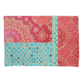 Funda De Cojín Patrón de color turquesa rojo ORIENTAL - Pillowcas