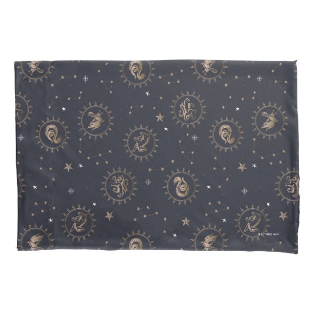 Funda De Cojín Patrón de constelación de Hogwarts House Escudos (Anverso)