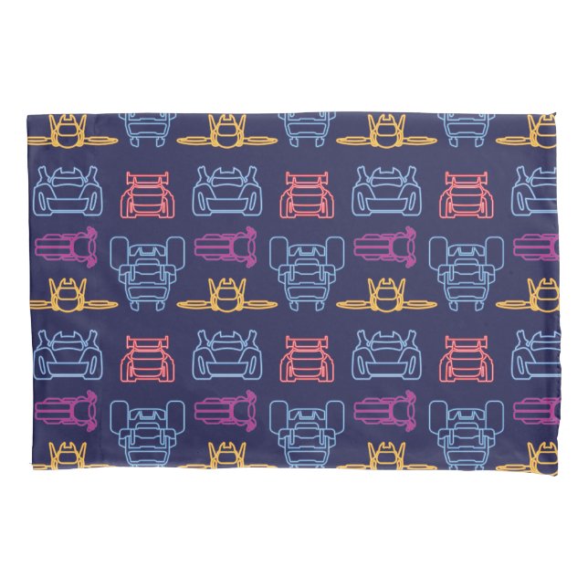 Funda De Cojín Patrón de contorno de neón Batllantas™ (Anverso)