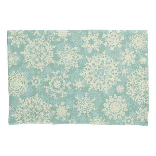 Funda De Cojín Patrón de copo de nieve (Anverso)