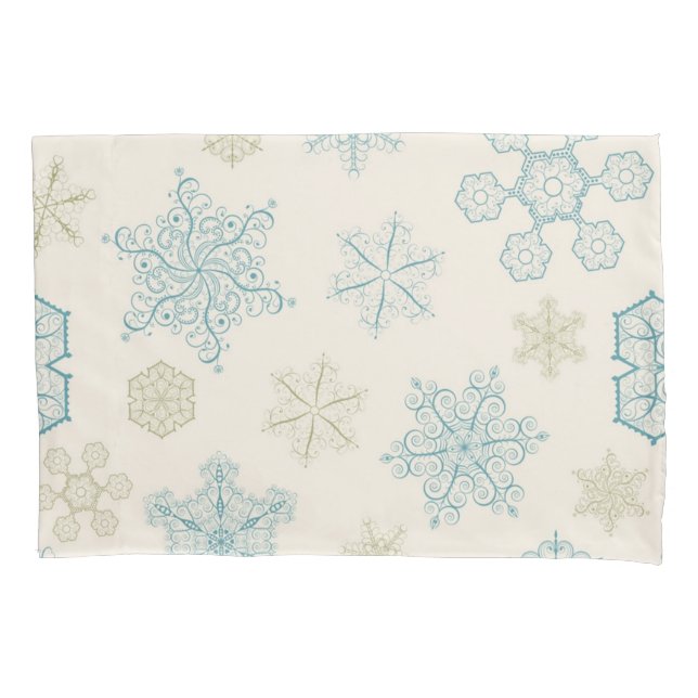 Funda De Cojín Patrón de copo de nieve (Anverso)