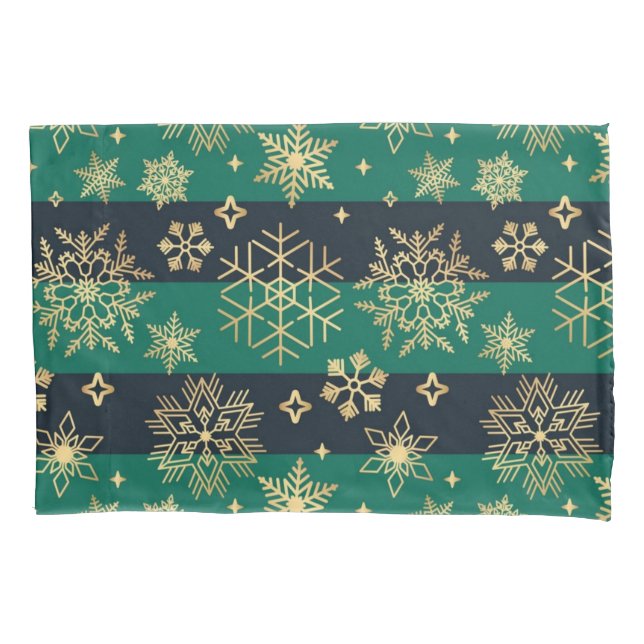 Funda De Cojín Patrón de copo de nieve (Anverso)