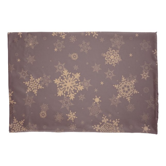 Funda De Cojín Patrón de copo de nieve (Anverso)