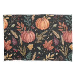 Funda De Cojín Patrón de cosecha de otoño de acuarela