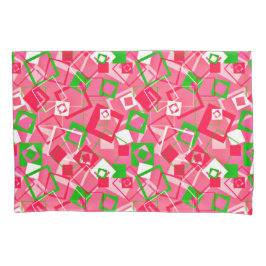 Funda De Cojín Patrón de cuadrados retro