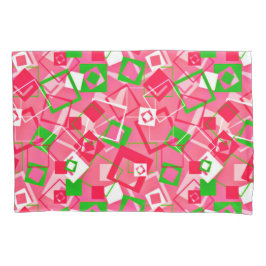 Funda De Cojín Patrón de cuadrados retro