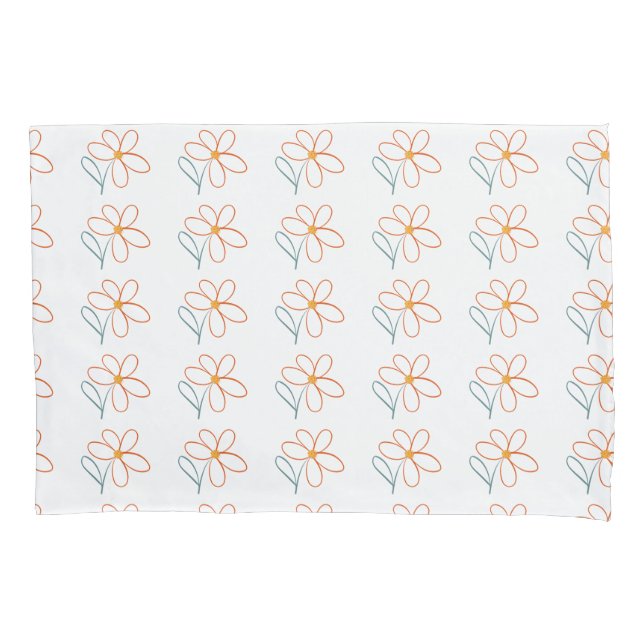 Funda De Cojín Patrón de Daisies (Anverso)
