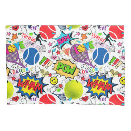 Funda De Cojín 😍 🤩 Patrón de 🎾 de tenis ecléctico