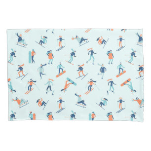 Funda De Cojín Patrón de deportes de invierno