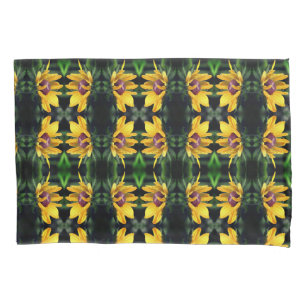 Funda De Cojín Patrón de despliegue de flor Susan Ojo Negro