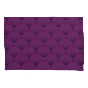 Funda De Cojín Patrón de diamante crudo crujiente de color púrpur