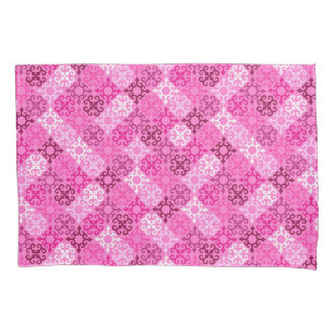 Funda De Cojín Patrón de Diamante de Filigrana Rosa