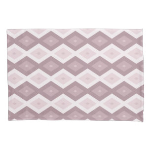 Funda De Cojín patrón de diamante rosa de cuarzo Rosa