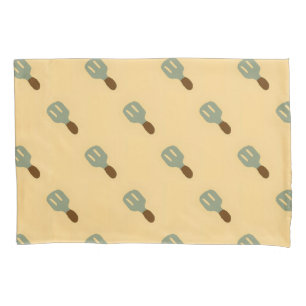 Funda De Cojín Patrón de dibujo de espátula gris marrón