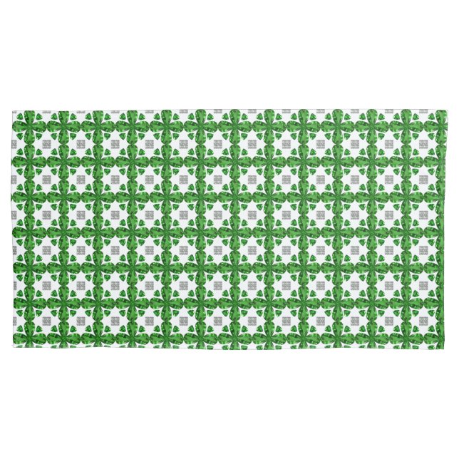Funda De Cojín Patrón de encantamiento verde (Anverso)