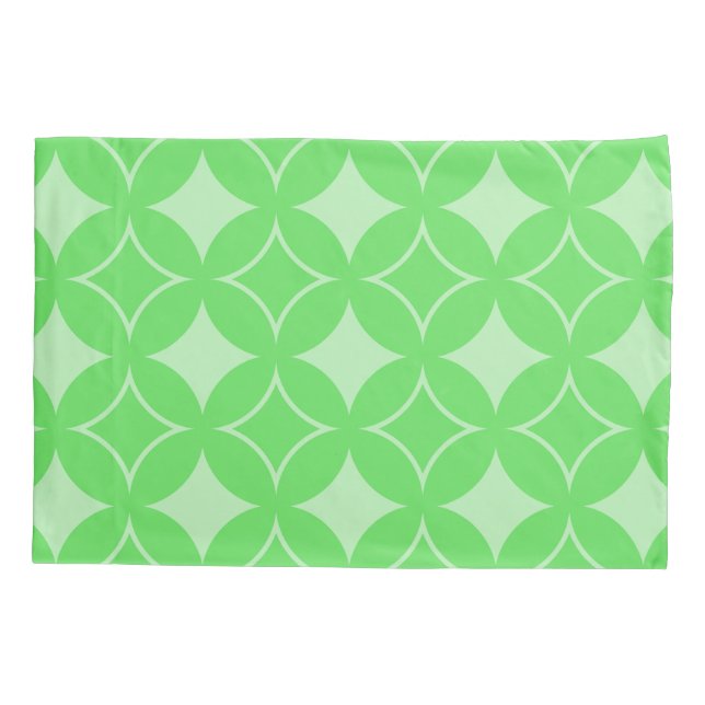 Funda De Cojín Patrón de envío verde limón (Reverso)