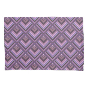 Funda De Cojín Patrón de escala de franjas malvas