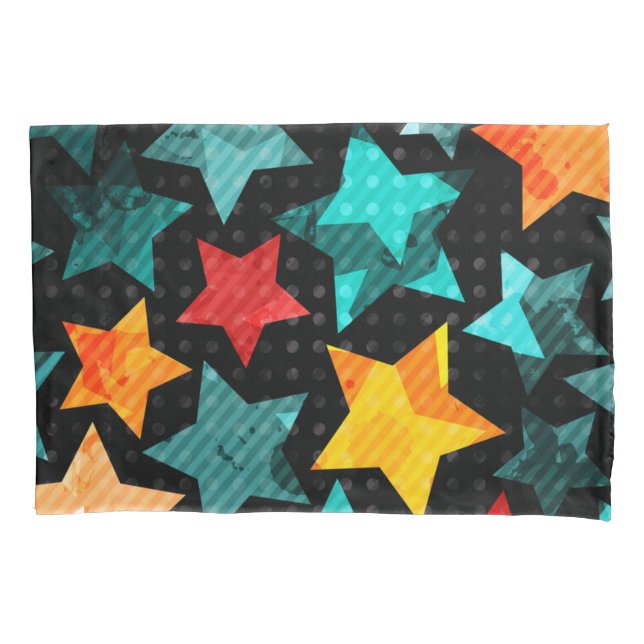 Funda De Cojín Patrón de estrellas (Anverso)