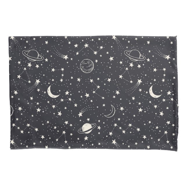 Funda De Cojín Patrón de estrellas y planetas (Anverso-izquierdo)