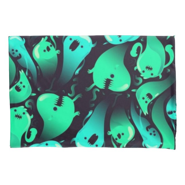 Funda De Cojín Patrón de fantasma (Anverso)