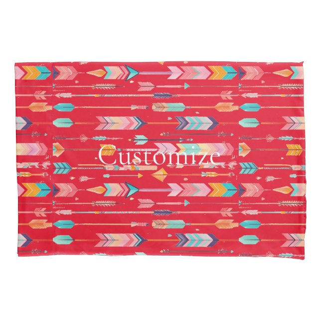 Funda De Cojín Patrón de flecha multicolor Thunder_Cove (Anverso)