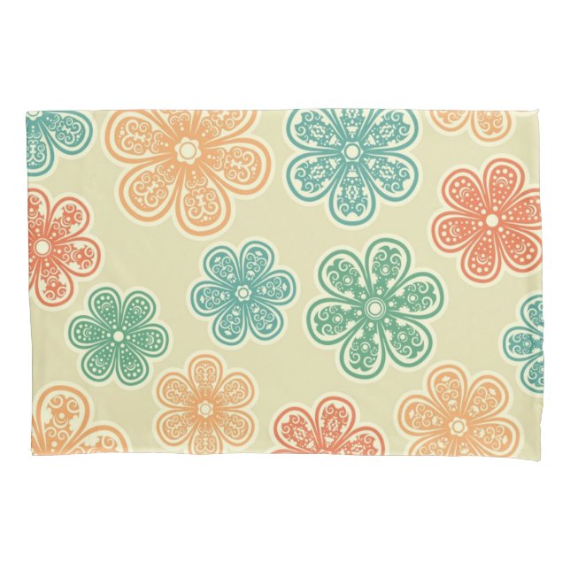 Funda De Cojín Patrón de flor (Anverso)