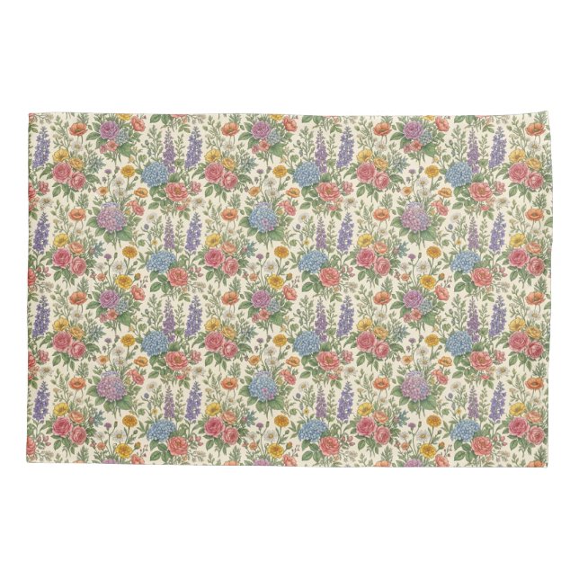 Funda De Cojín Patrón de Flor (Reverso)