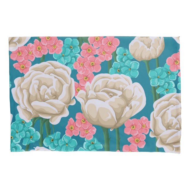 Funda De Cojín Patrón de flor (Anverso)