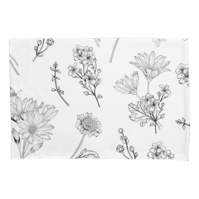 Funda De Cojín Patrón de flor (Anverso)
