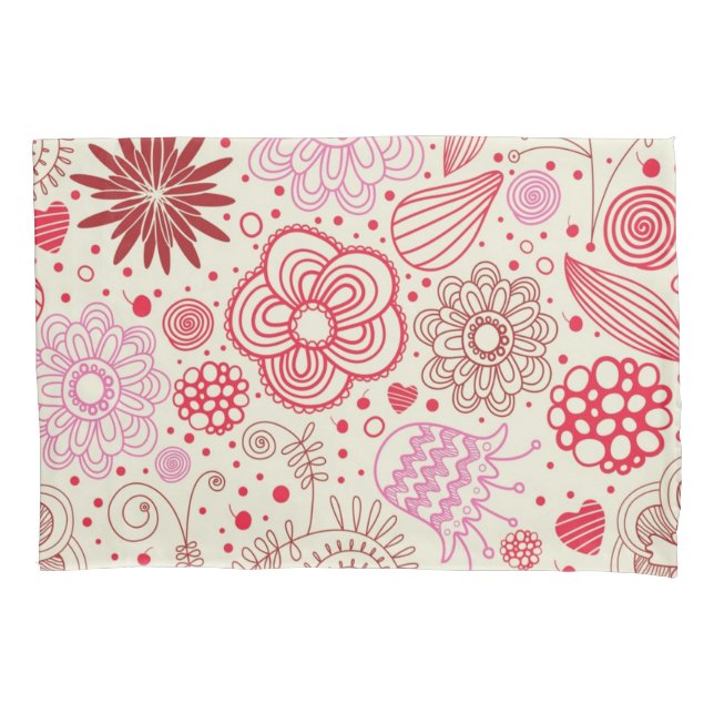 Funda De Cojín Patrón de flor (Anverso)