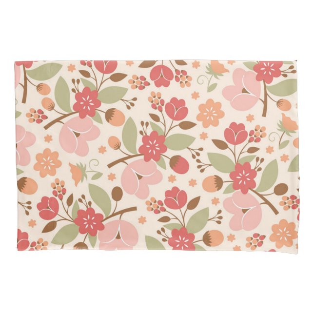 Funda De Cojín Patrón de flor (Anverso)