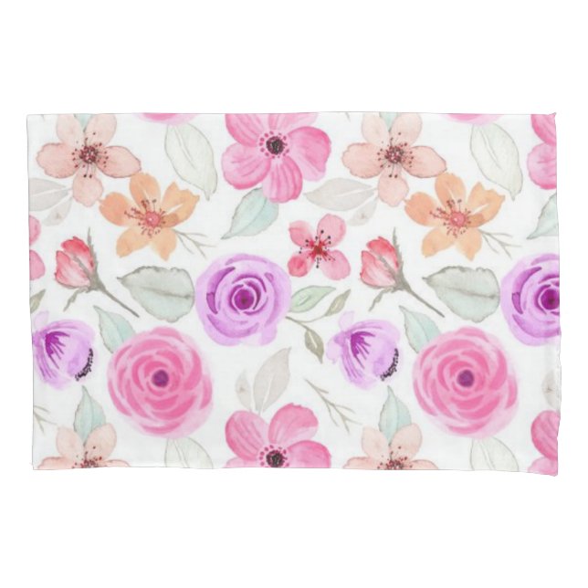 Funda De Cojín Patrón de flor (Anverso)