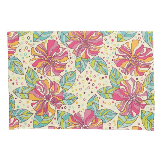 Funda De Cojín Patrón de flor (Anverso)