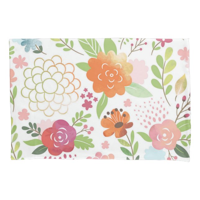 Funda De Cojín Patrón de flor (Anverso)