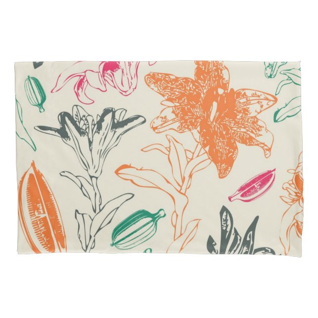 Funda De Cojín Patrón de flor (Anverso)