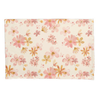 Funda De Cojín Patrón de flor botánica de la tierra rústica Boho