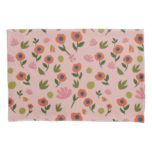 Funda De Cojín Patrón de flor de dibujo a mano de corte