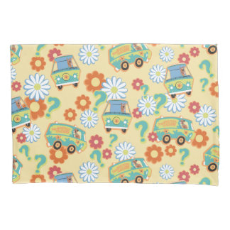Funda De Cojín Patrón de flor de máquina de misterio Scooby-Doo