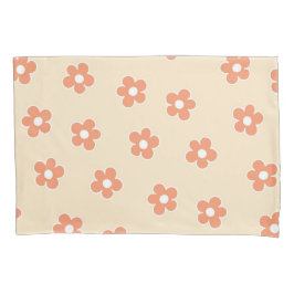 Funda De Cojín Patrón de flor hippie blanco