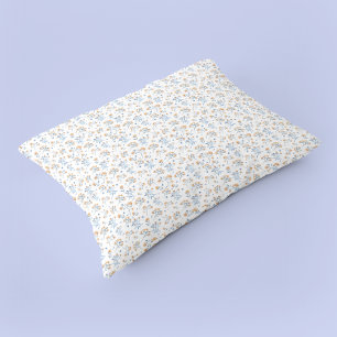 Funda De Cojín Patrón de Flor Silvestre Simple Blanco