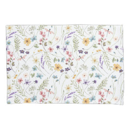 Funda De Cojín Patrón De Flor Y Mariposas Acuáticas