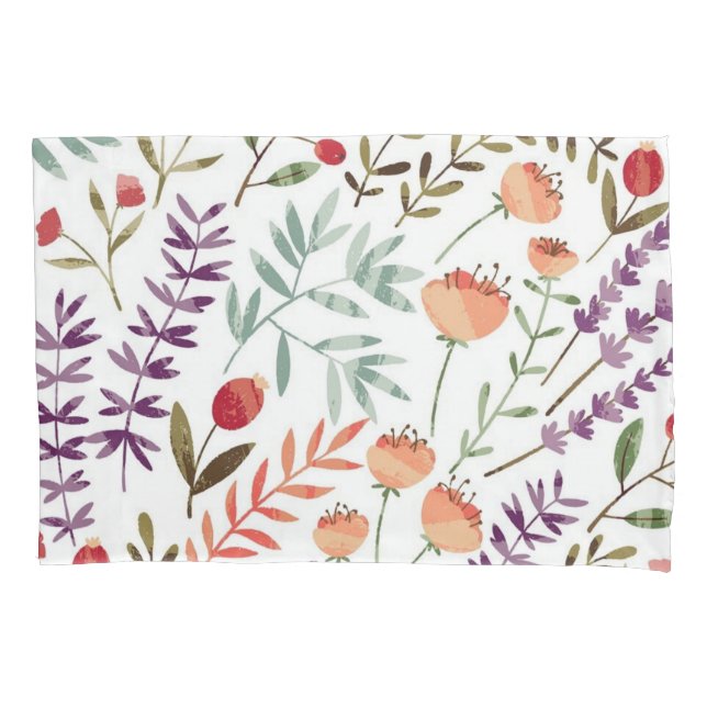 Funda De Cojín Patrón de flores (Anverso)