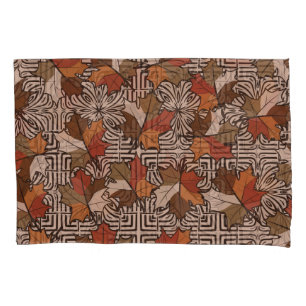 Funda De Cojín Patrón de flores de cuatro dedos de hojas de arce