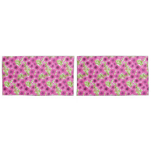 Funda De Cojín Patrón de flores de petunia color de agua rosa