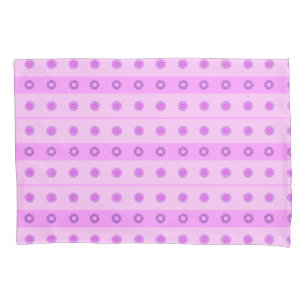 Funda De Cojín Patrón de flores rosadas y moradas pequeñas