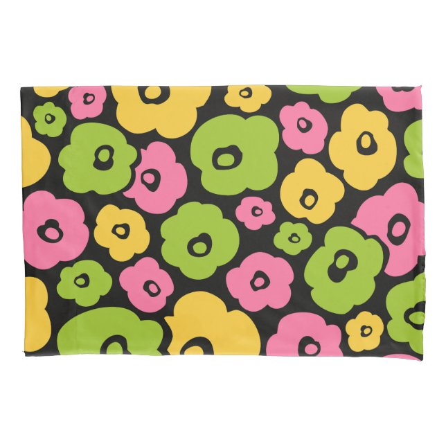 Funda De Cojín Patrón de flores silvestres (Anverso-izquierdo)